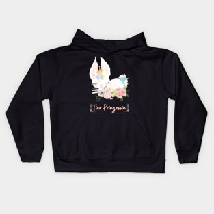 Häschen Tier Prinzessin Blumen Süß Kids Hoodie